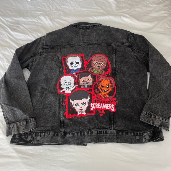 NWT Universal Studios Halloween Horror Nights 2022 Studio Screamers Jean Jacket - Picture 6 of 16